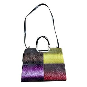 Purse Unique Handbag Colorful Top-Handle Large Eclectic Designer-look Satchel